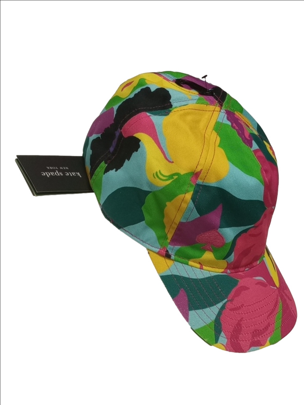 🆕🌺KATE SPADE "ORCHID BLOOM" MULTICOLOR FLORAL TROPICAL BASEBALL CAP 🌸 - Picture 4 of 9